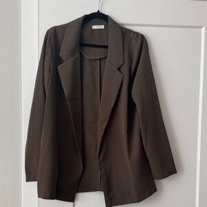 Boutique Dark Brown/ Green Women's Blazer